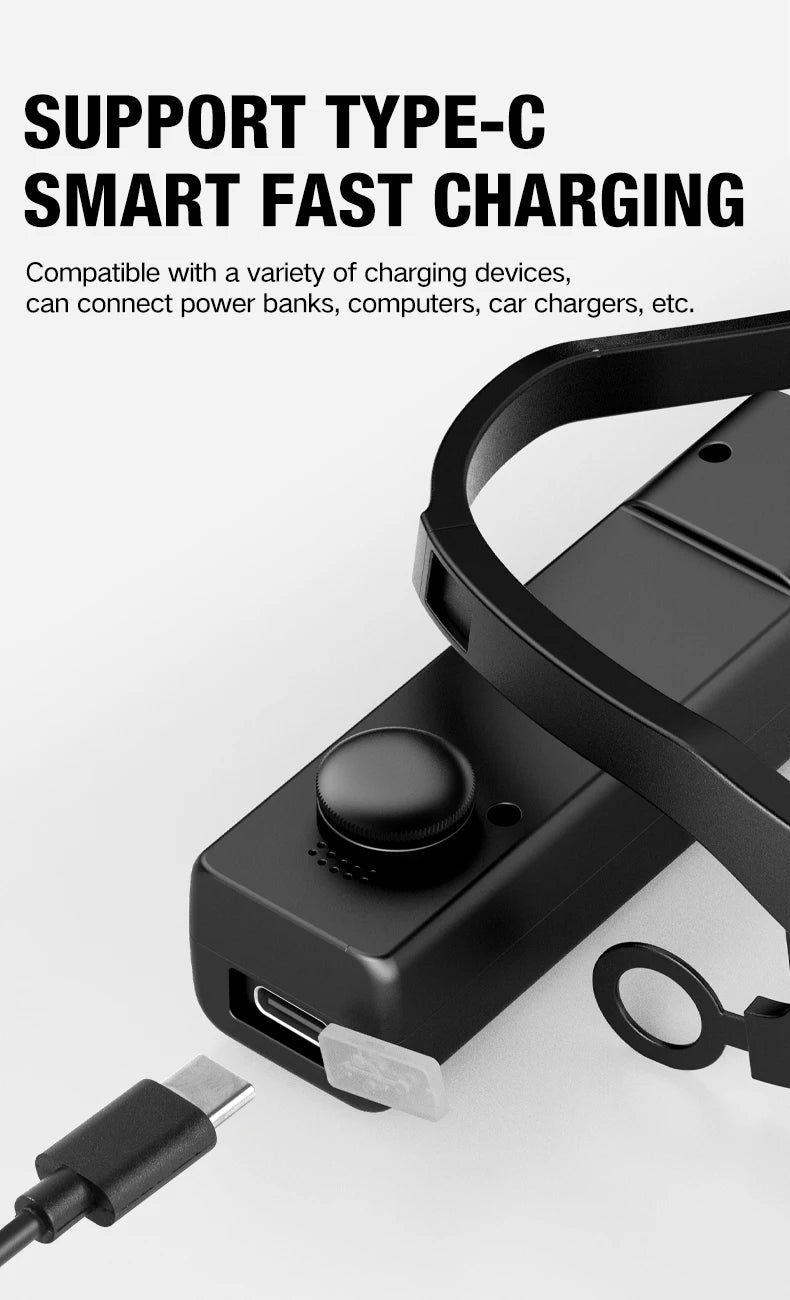 2025 Ear Clip Headlamp– Bright LED Headlight, Rechargeable Waterproof Head Flashlight for Fishing Hiking Running Cycling Outdoor
